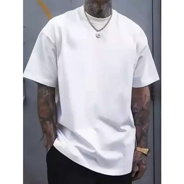 Camiseta Masculina Branca 100% algodão Estilosa em Oferta na Shopee