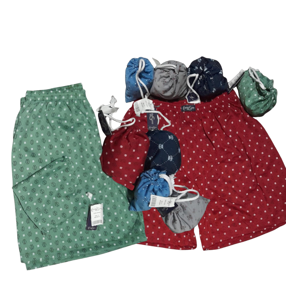 Short/Bermuda Samba Canção Masculina de Malha Estampada Confortável Leve Ideal para Dormir em Oferta na Shopee