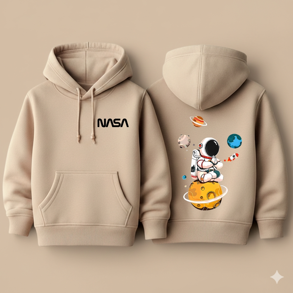 Moletom infantil menino estampa nasa blusa de frio premium de algodão tam 02 a 16