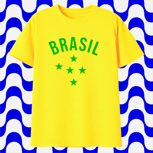 Tshirt Copa Do Brasil 2026 Orgulho Brasileiro Latinos Futebol l 100% Algodão Unissex