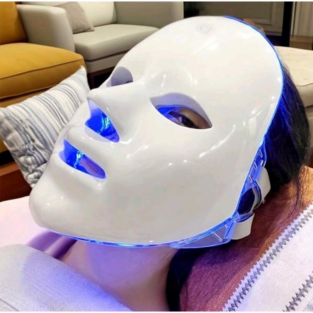 Mascara Led Para Tratamento Facial Fototerapia Estética 7 Cores