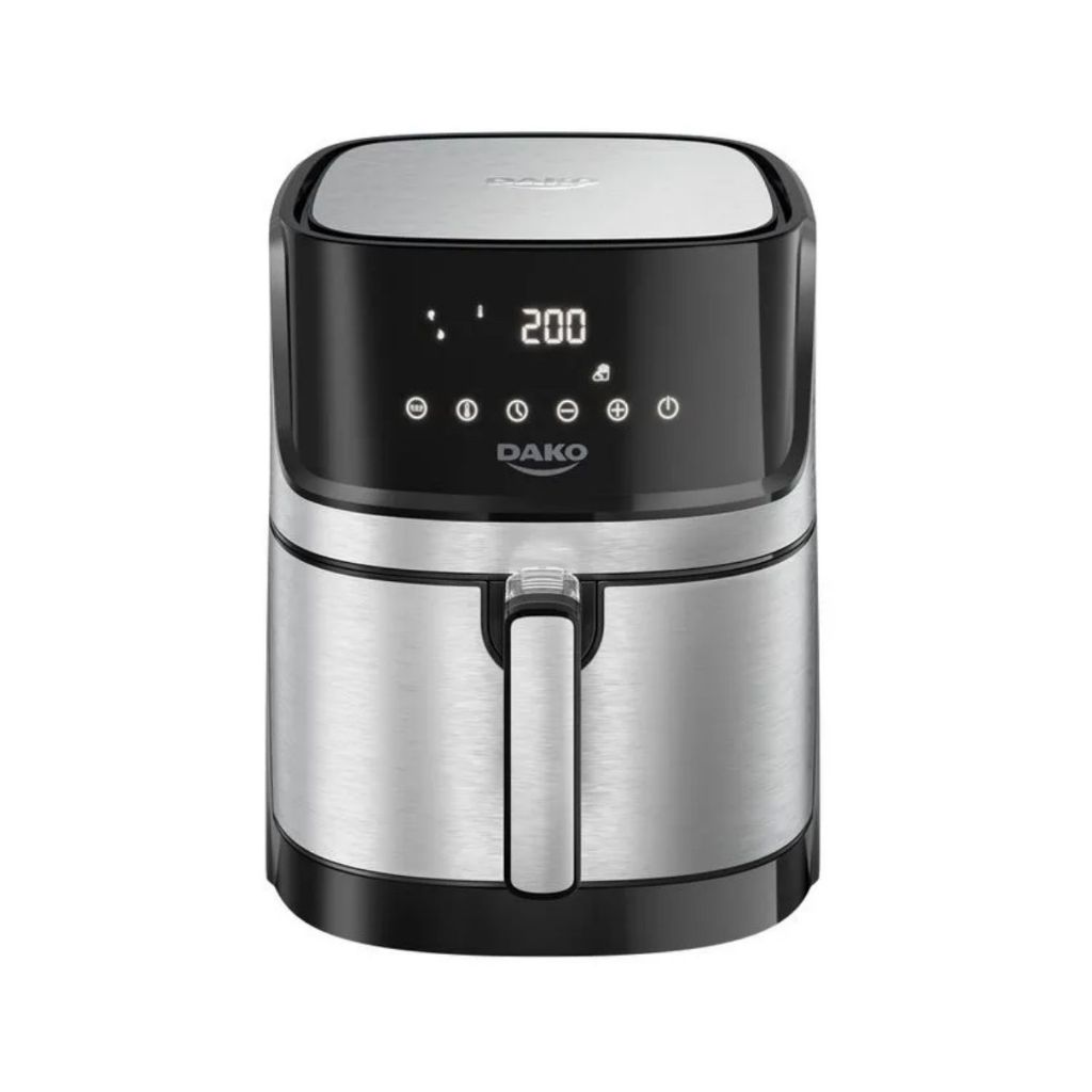 Air Fryer 5L Dako Inox Digital Fritadeira Elétrica Sem Óleo Grande 5 Litros Potente
