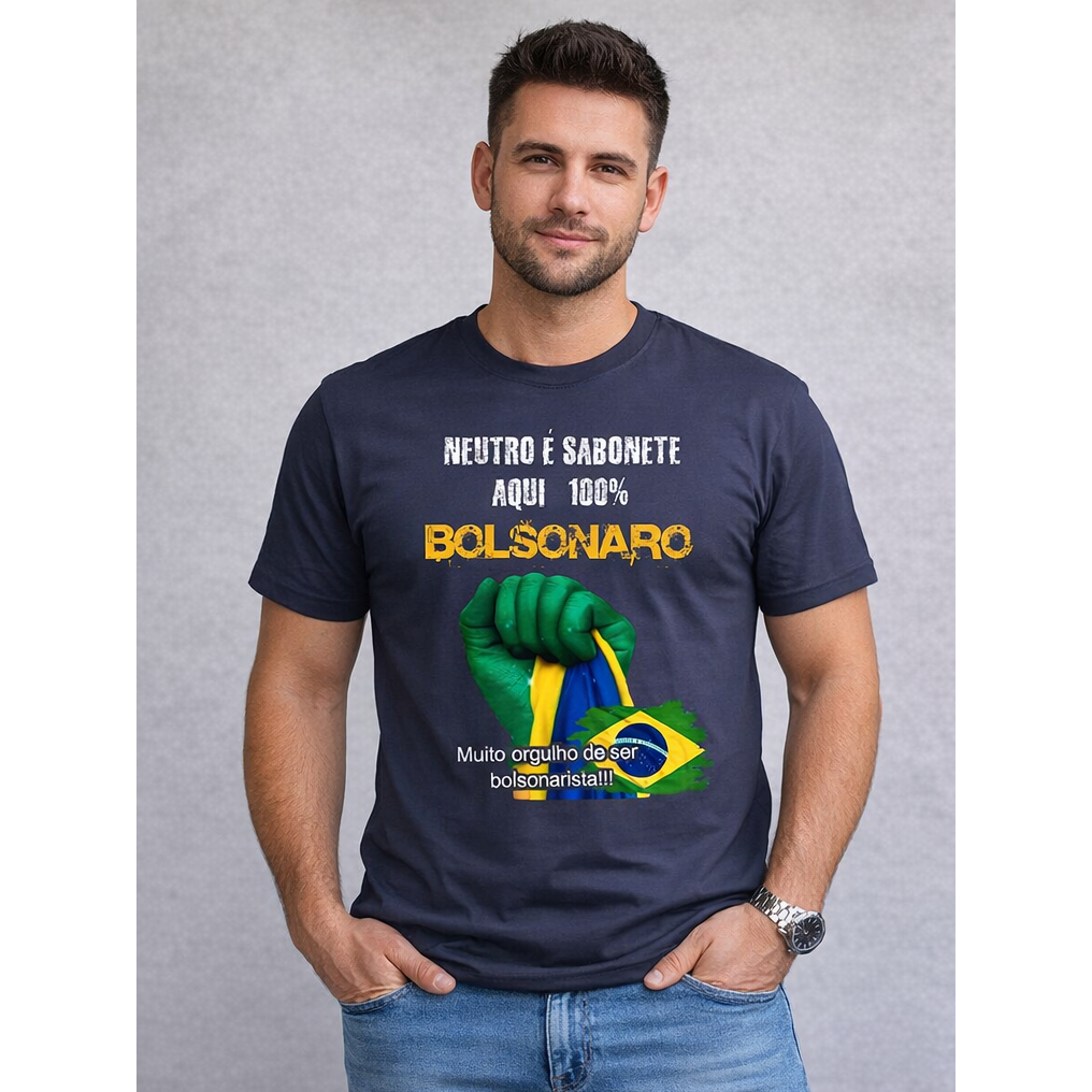 Camiseta Política Manifesto | Bolsonaro | Algodão | Unissex | Estampa de Opinião | Conforto Diário. Premium