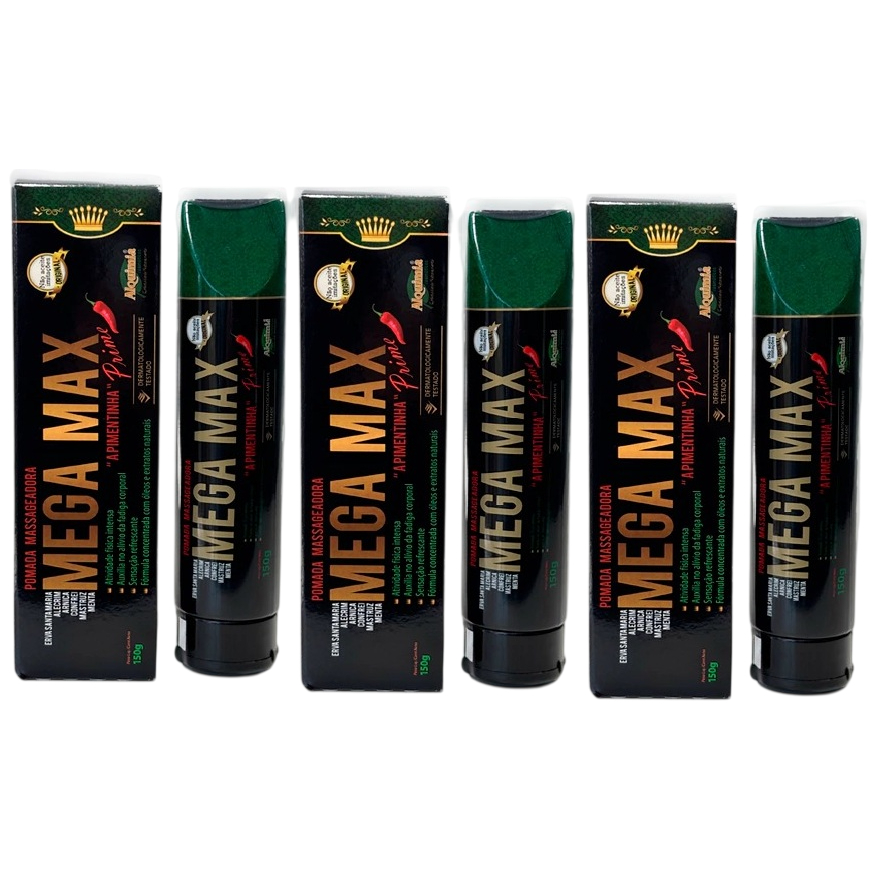 kit 3 unidade - Pomada Massageadora Mega Max Prime - 150g - Alquimia Cosméticos