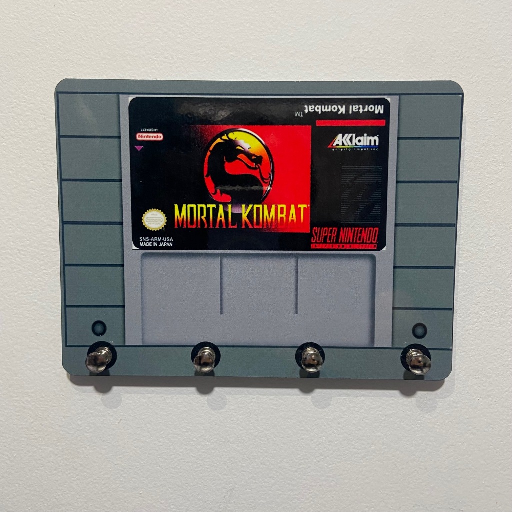 Porta chaves Gamer Retrô Cartucho Super Nintendo Snes
