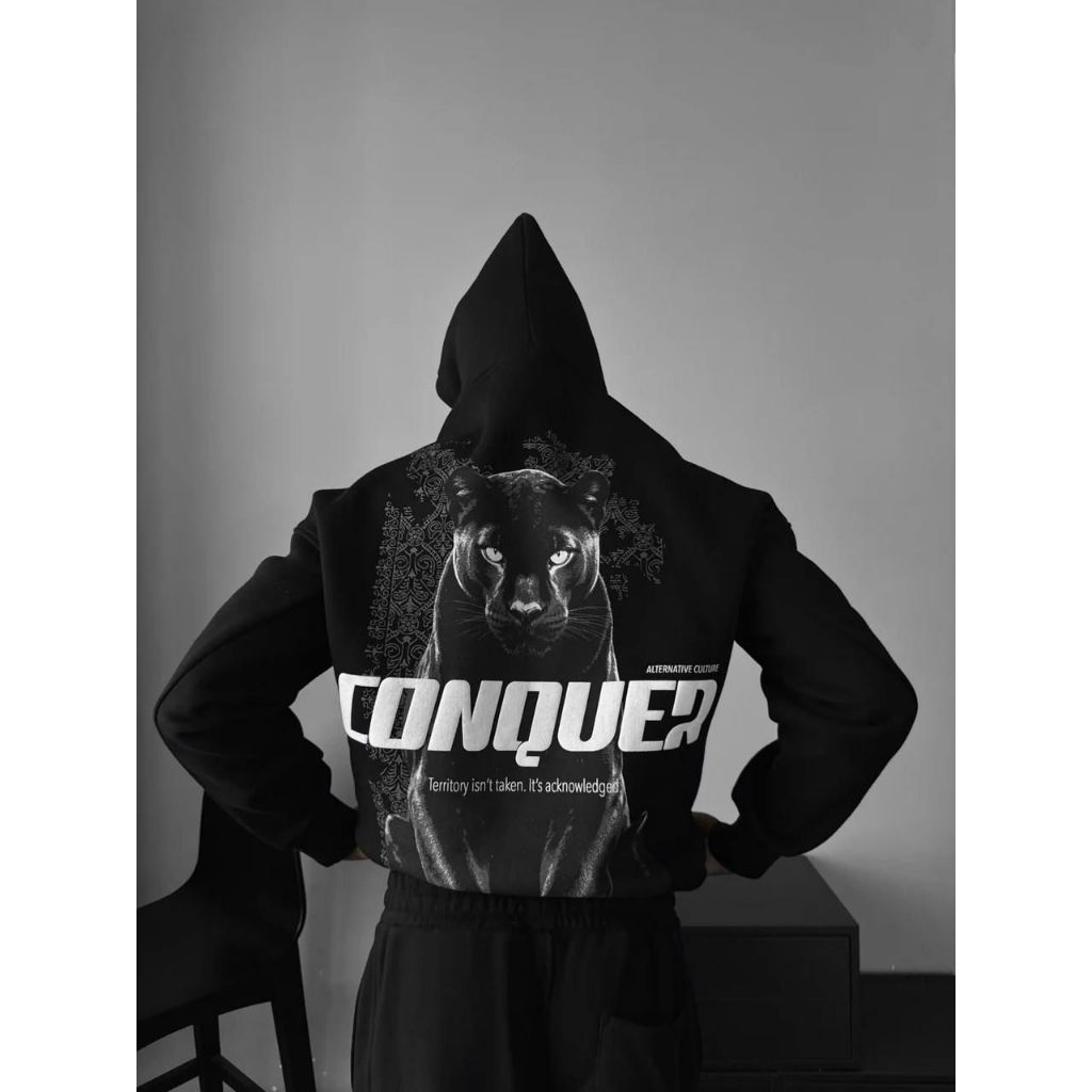 Moletom Capuz Chonquer Panther Anime Aftersoul Unissex Plus Size PP ao G3 Peluciado