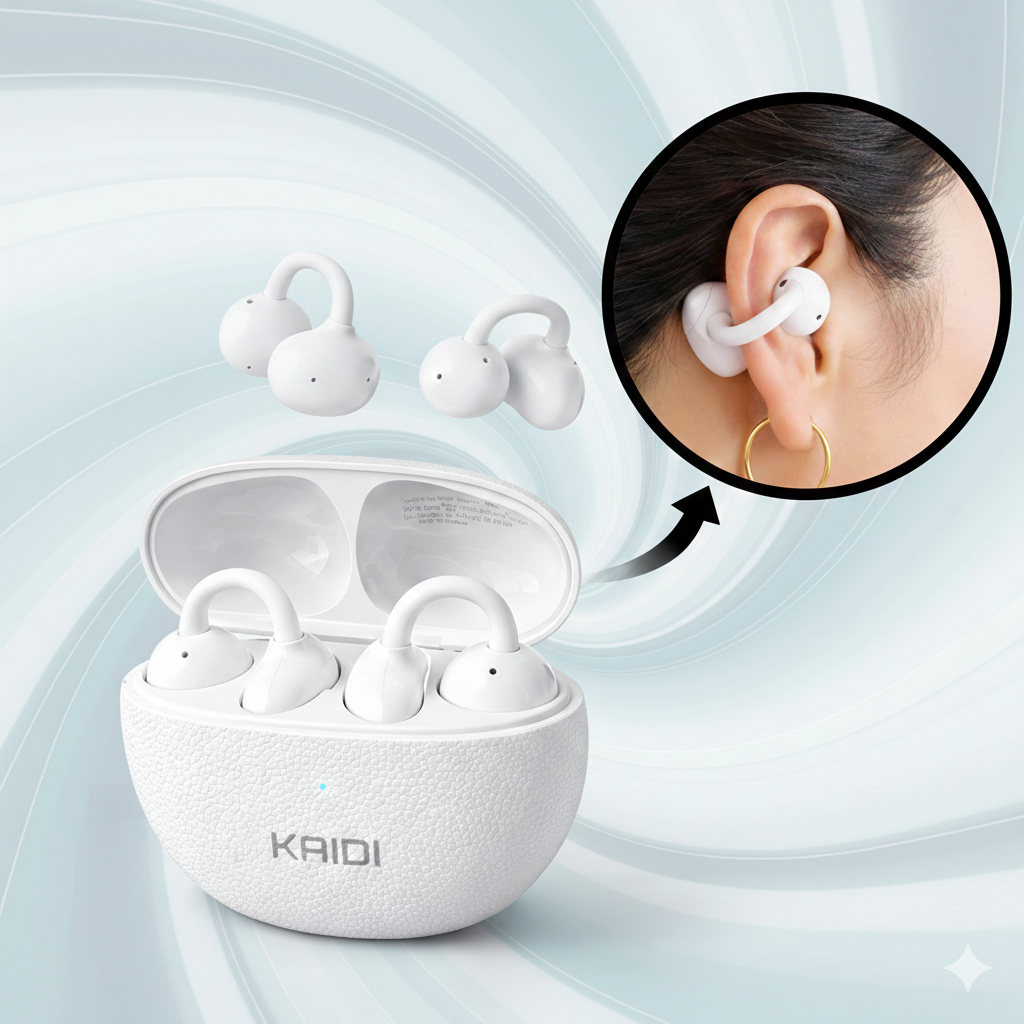 Fone de Ouvido Bluetooth Kaidi KNC4201 Condução Óssea Earclip Sem Fio Esportivo Clipe de Orelha
