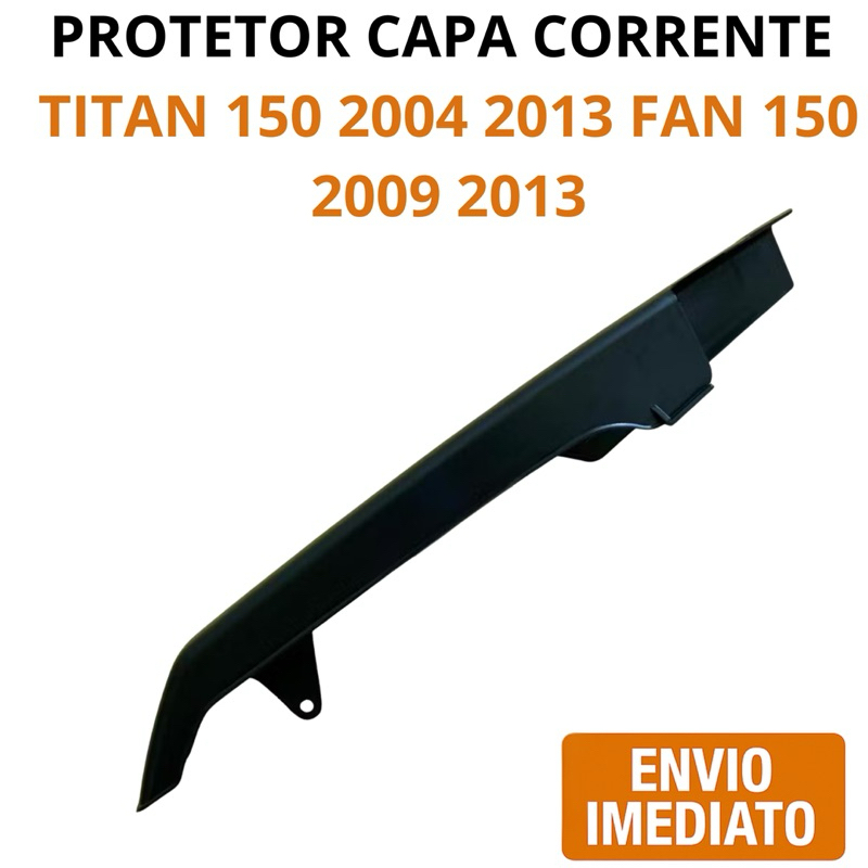 Protetor Capa De Corrente Honda CG Titan 150 2004/2013 Fan 2009/2013 Com Adesivo Preto Alta Resistência em Oferta na Shopee