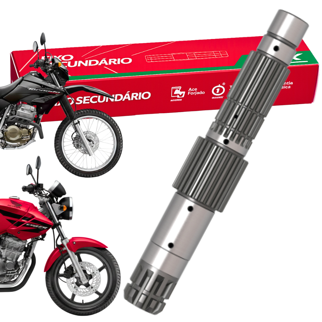 Eixo Pinhão Secundário Cbx 250 Twister 2001 até 2008 / Xr 250 Tornado Até 2008 - Wgk