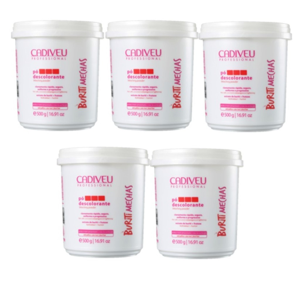 Cadiveu Buriti Mechas - Pó Descolorante 500g (5 unidades)