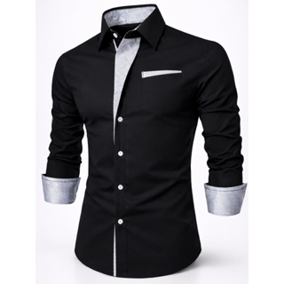 Camisa Masculina Social Slim Fit Algodão Premium Manga Longa em Oferta na Shopee