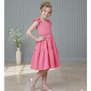 Vestido Premium Infantil Luxo Menina Fashion Charme Rodado Festa Casamento Igreja Formatura Juvenil em Oferta na Shopee