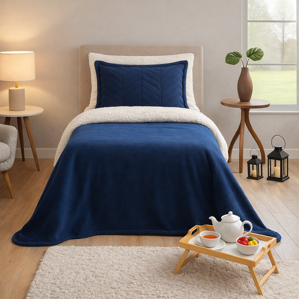 Coberdrom Casadinho Manta Soft e Sherpa Solteiro