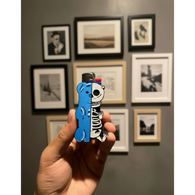 Case capinha Para Isqueiro BIC Urso/Caveira