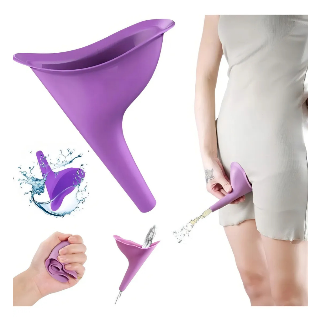 Kit 4 Urinol Feminino Para Fazer Xixi Em Pé Funil Mijador Mictório Higiênico Gestante Idosa Portátil Acampamento Trilha