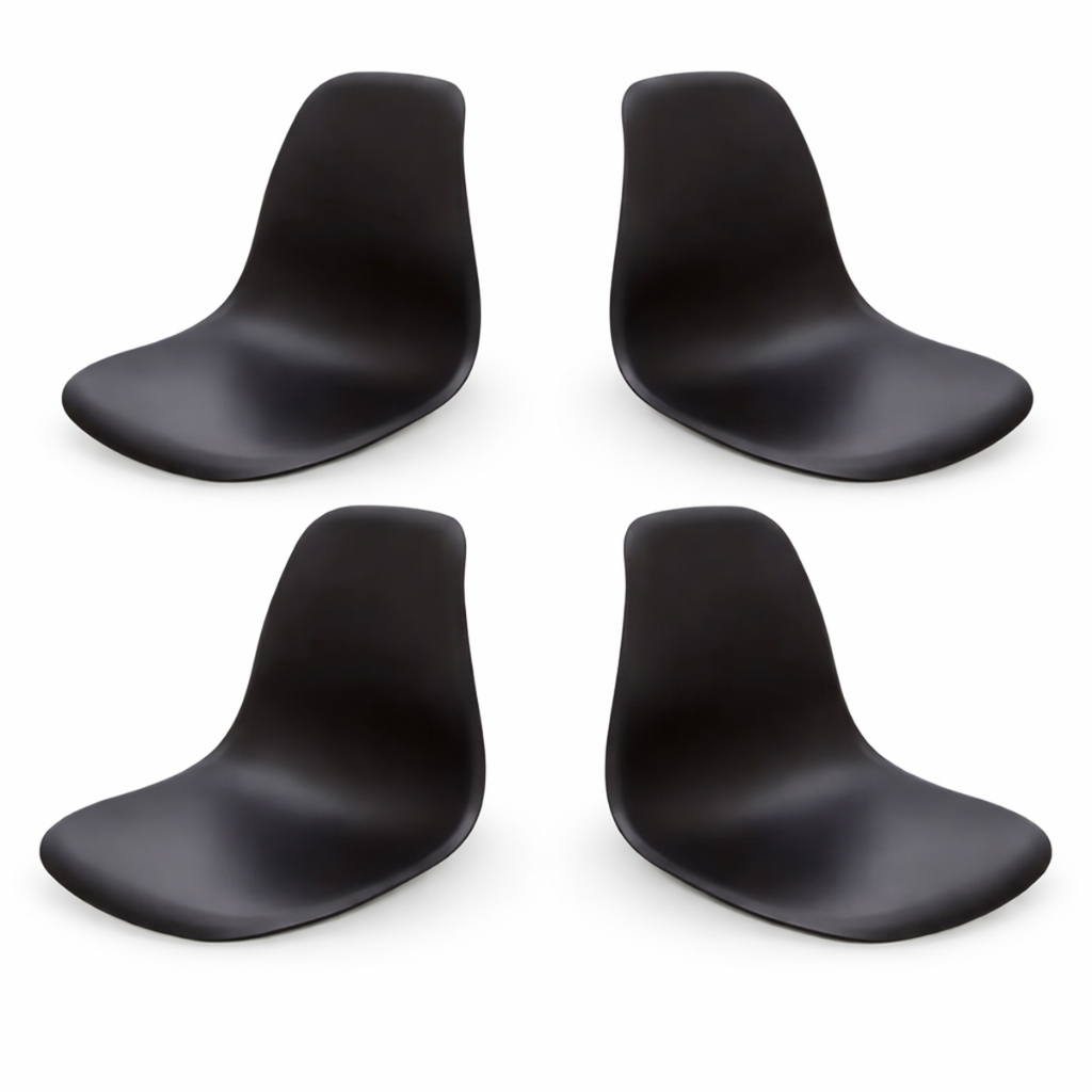 Kit 4 Banco Assento Reposição Cadeira Charles Eames DSW Somente Assentos