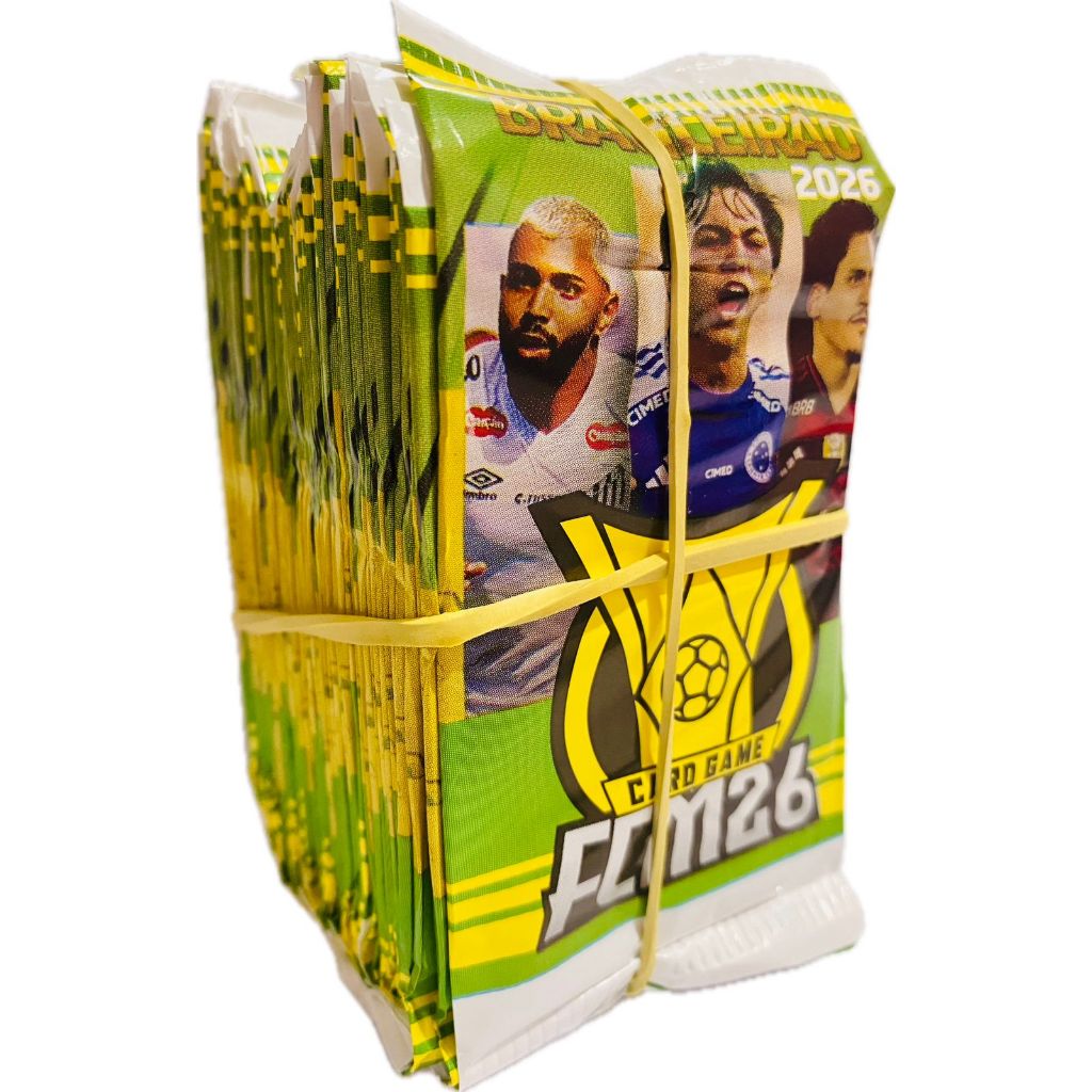 200 cards Brasileirão 2026 FCM Ol = 50 pacotes fechados em Oferta na Shopee