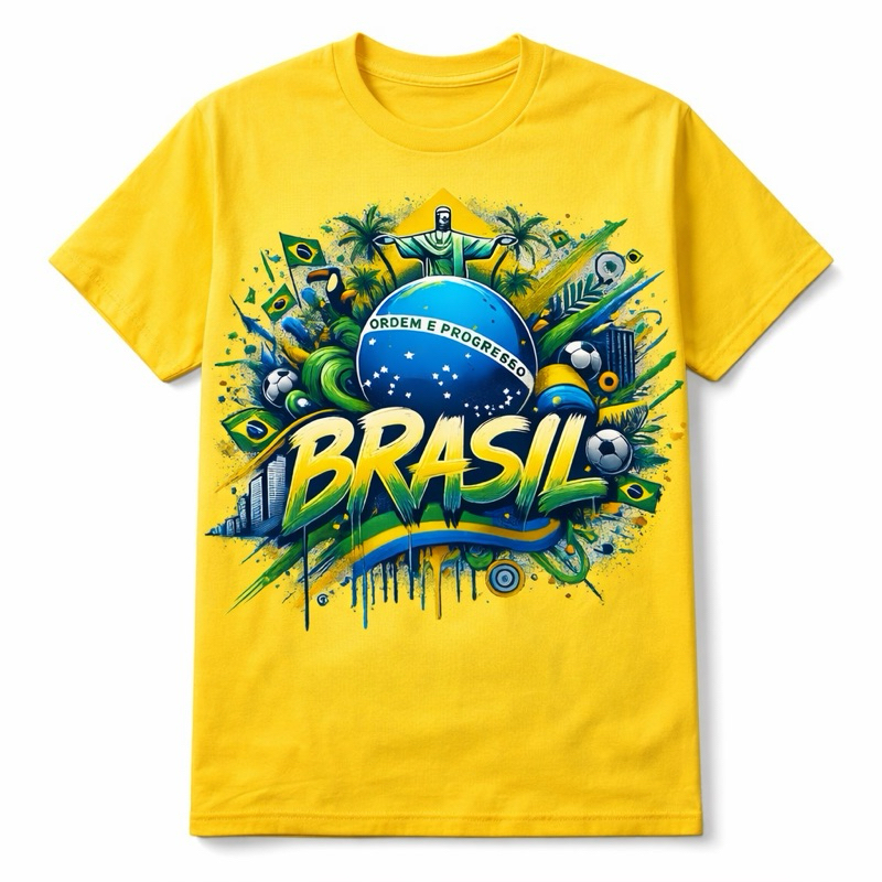 Camisa do Brasil  Copa Do mundo  100% algodão