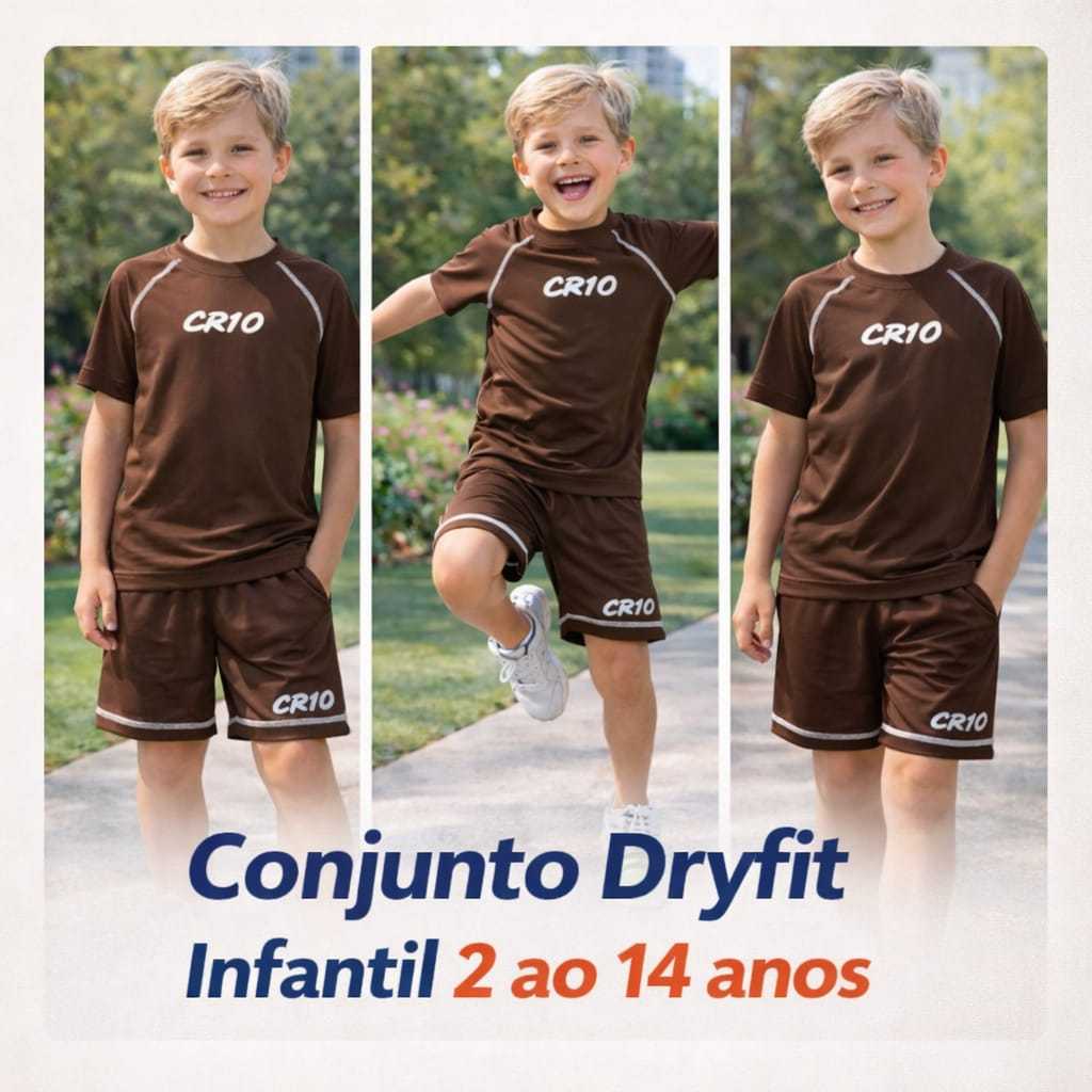 Conjunto Infantil Dry Fit Masculino – Ideal para o Dia a Dia, Escola e Lazer