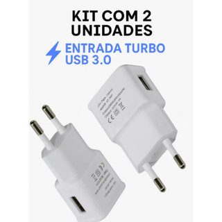 Kit 2 Carregadores USB 5V Universal Para Celular Bivolt Promoção