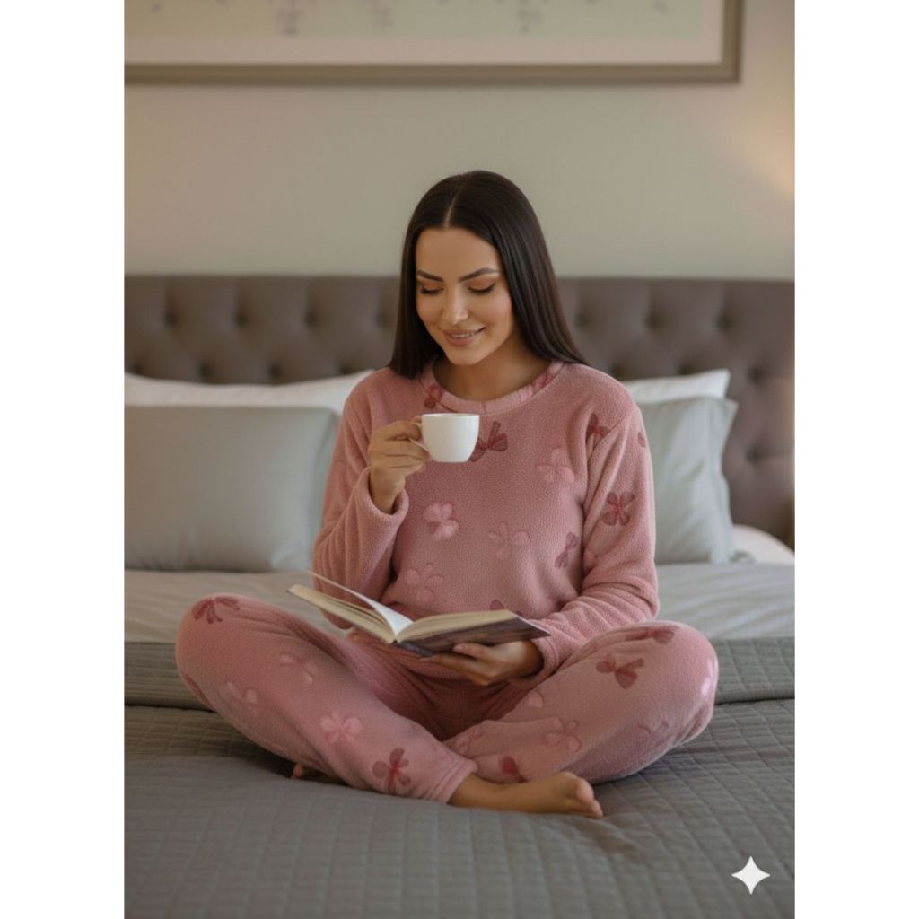 Pijama Feminino UltraSoft Inverno Conjunto Peluciado - Pijama Frio