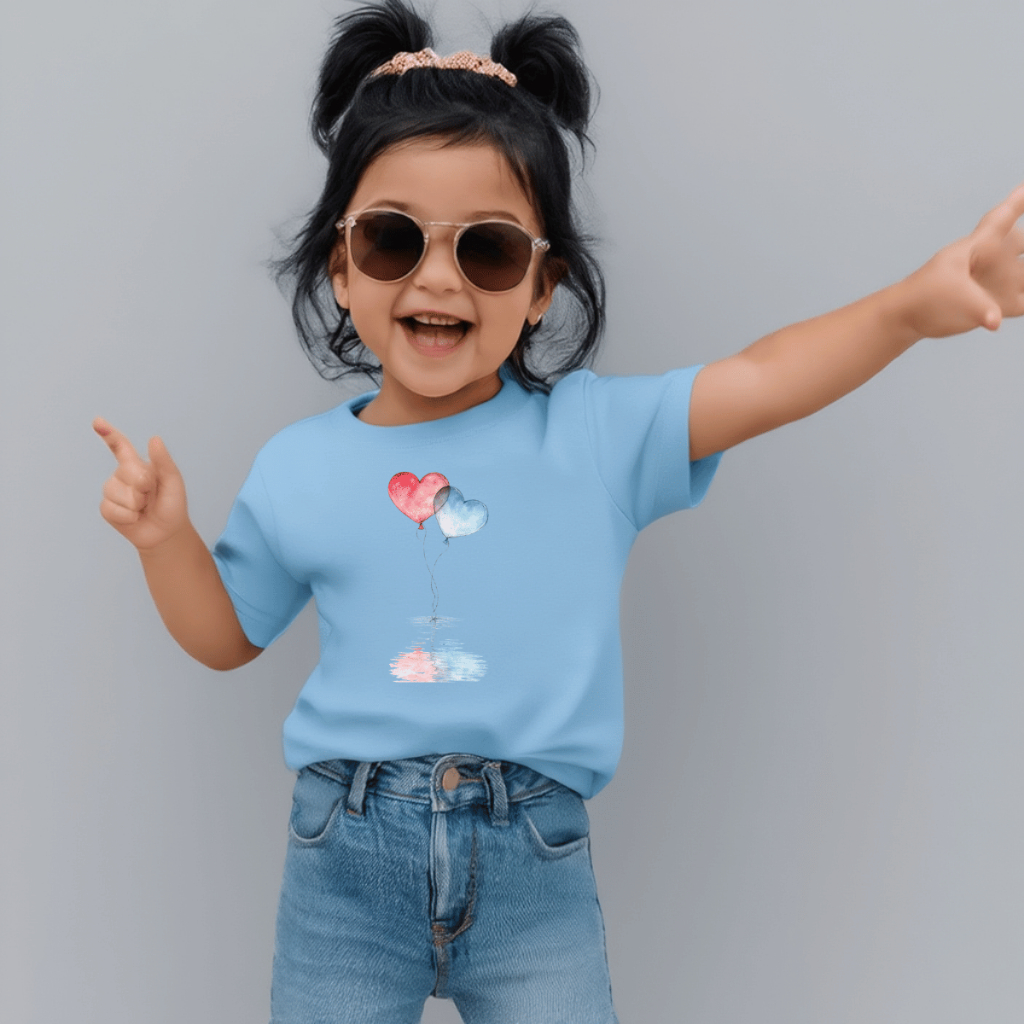 Camiseta Infantil Estampada Criança 100% Básica Manga Curta Unissex Masculina e Feminino Básica 2 Balão
