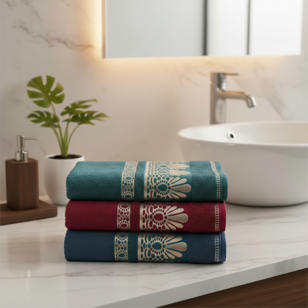 Kit c/ 3 toalhas de rosto 45x70cm Atenas - 100% algodão em Oferta na Shopee