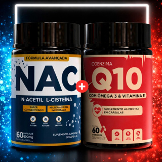 NAC N-acetilcisteína precursor da glutationa + Coenzima Q10 - KIT ANTIOXIDANTE PREMIUM ENVIO RÁPIDO em Oferta na Shopee