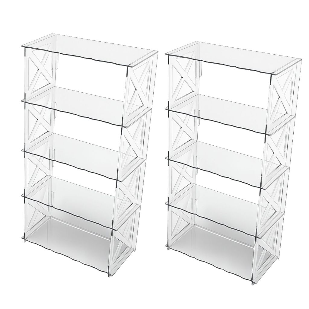 Expositor 2 Unidades  Acrilico PS Cristal,  decoração  Tipo Estante (Promoção 10 primeiro kit)