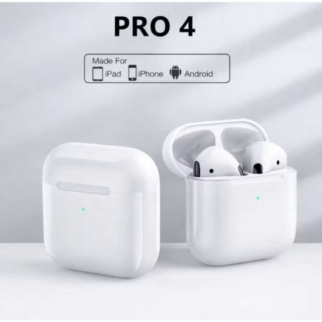 Fone Air Pods Pro 4 Branco sem fio bluetooth celular iPhone Android Smarthphone.