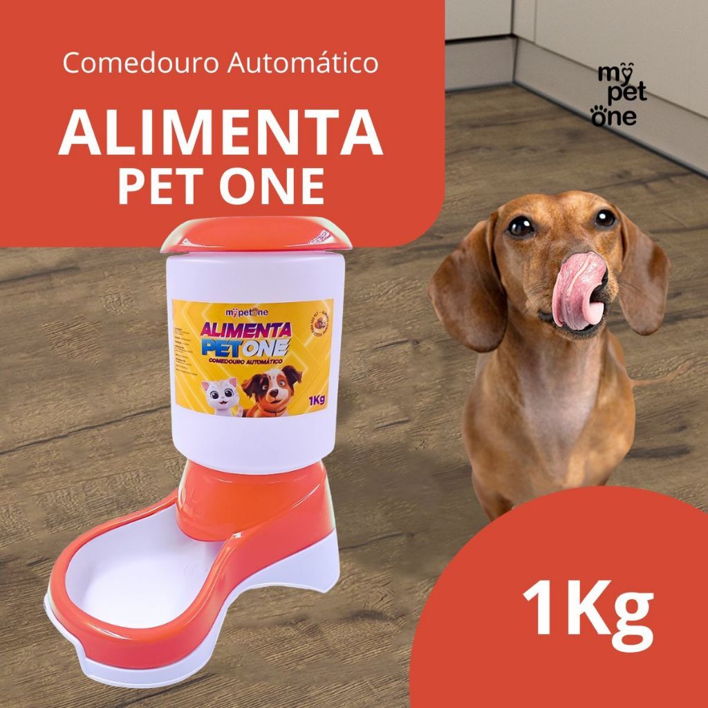 Comedouro Automático Alimenta Pet One - Coral em Oferta na Shopee