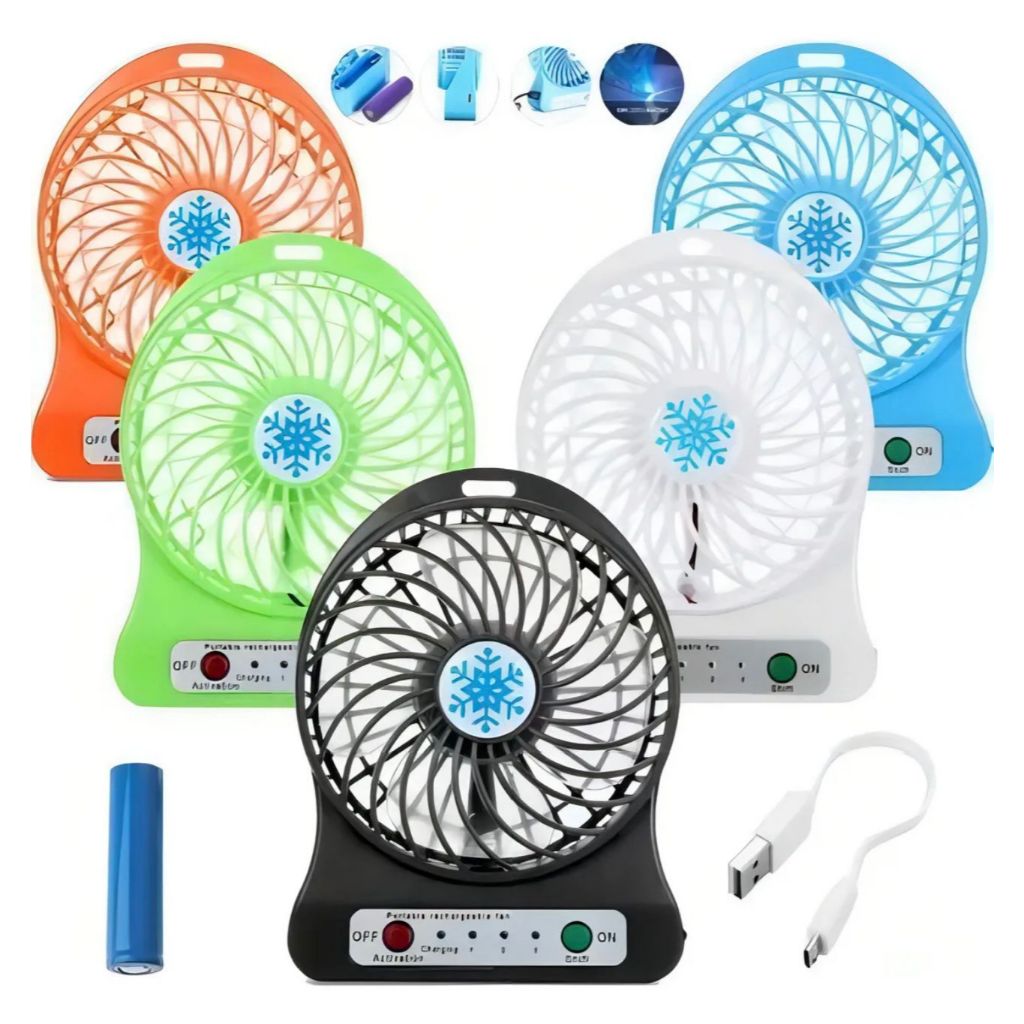 Ventilador de Mesa Silencioso Lelong USB 10cm Portátil 3 Velocidades