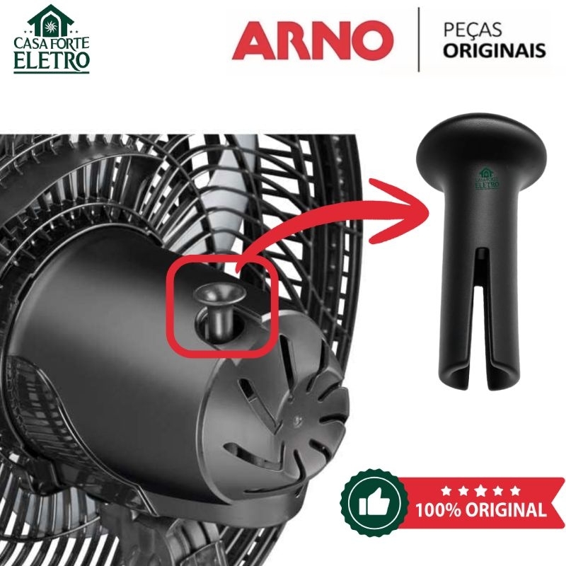 Pino de Oscilação Original Arno Ventilador 30cm 40cm – Compatível com Modelos Silence Force, VF, VU, Super Power e Mais