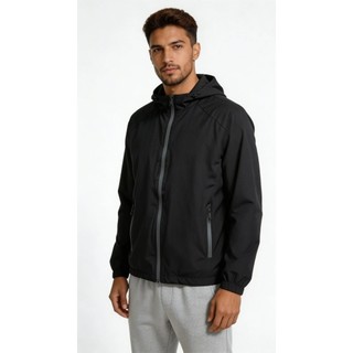 Jaqueta Blusa de Frio Corta Vento Unissex Capuz Bolso Zíper impermeavél Moda Esporte Fino