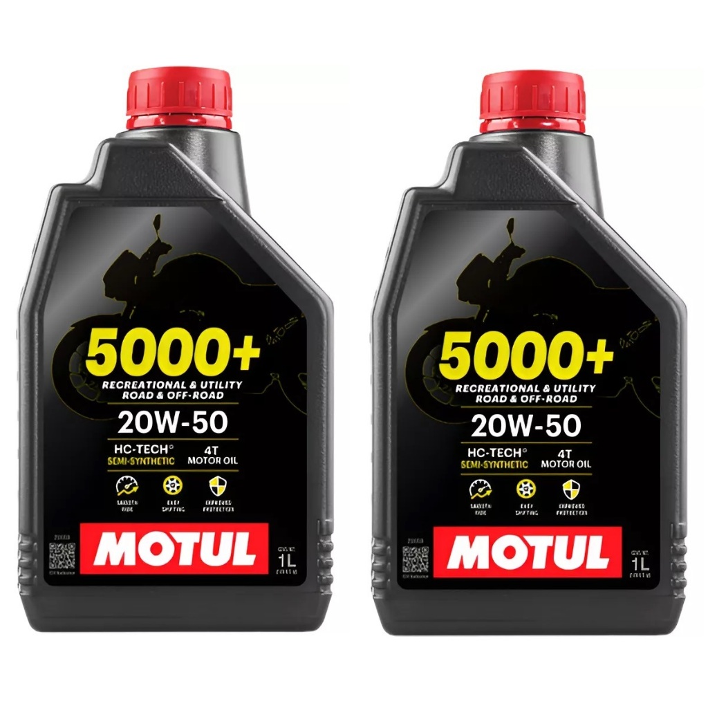 Óleo 20w50 Lubrificante Motul 5000+ 4t Garrafa Kit Com 2l
