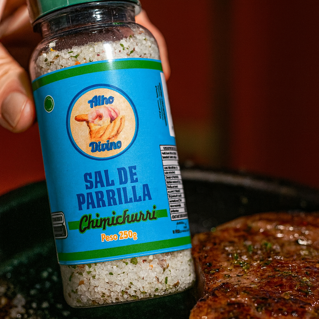 Sal de Parrilha Alho Divino Chimichurri 250g Alho Divino | Tempero para Churrasco e Carnes