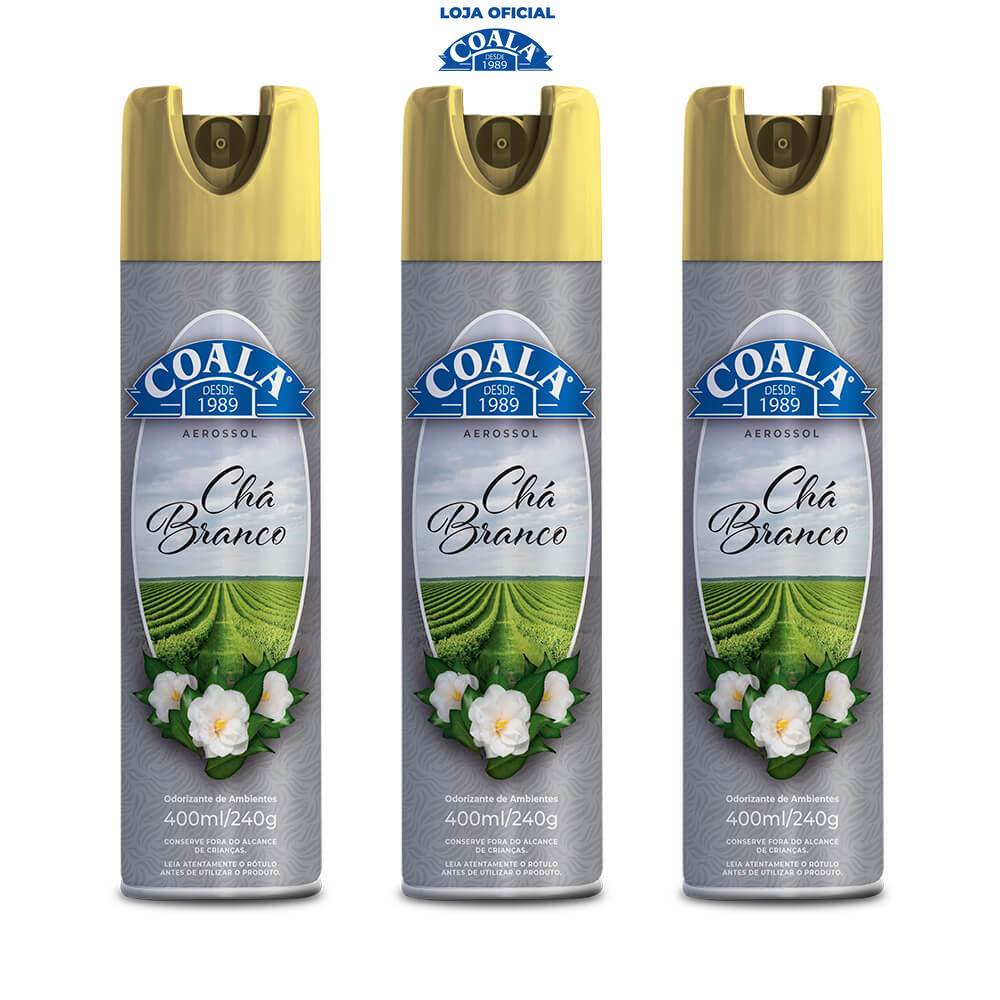 Kit Coala 3 Aerossol - Chá Branco em Oferta na Shopee