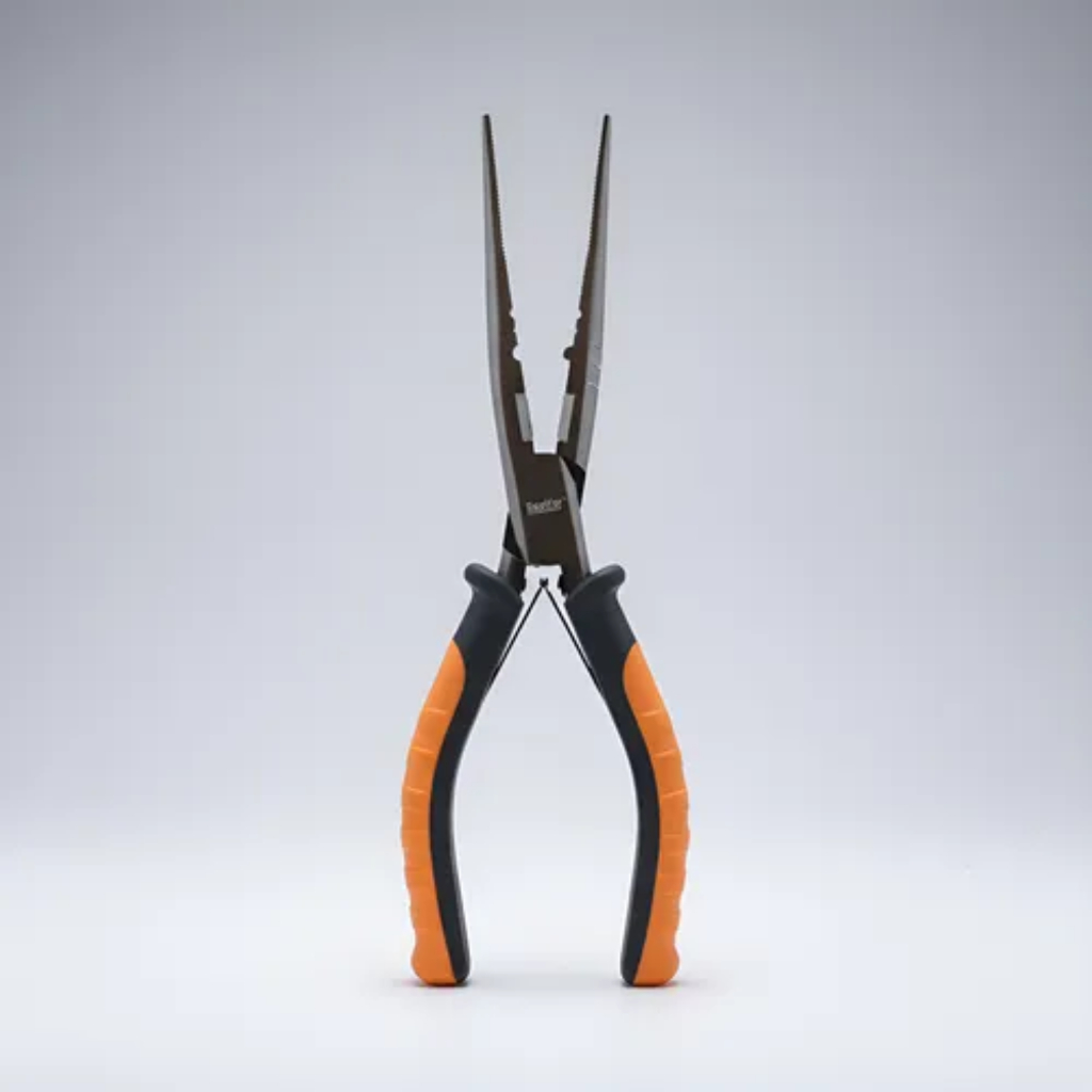 Alicate De Pesca Bestfer Bico Longo Emborrachado Em Aço Inox