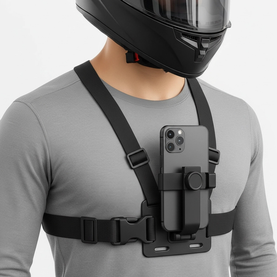 Suporte de Peito Torso para Celular Câmera GoPro Ajustável Peitoral Tomóvi