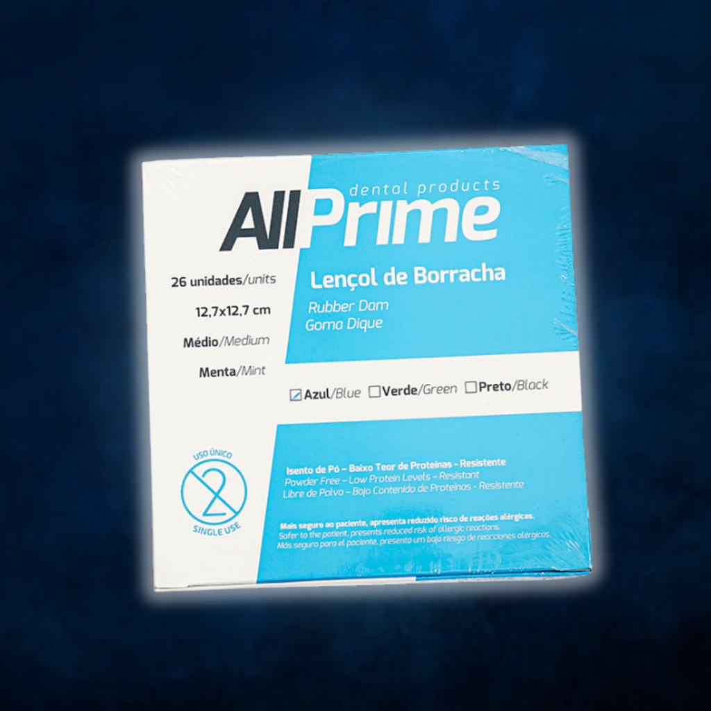 Lençol De Borracha Odontológico 12,7x12,7 cm - Allprime