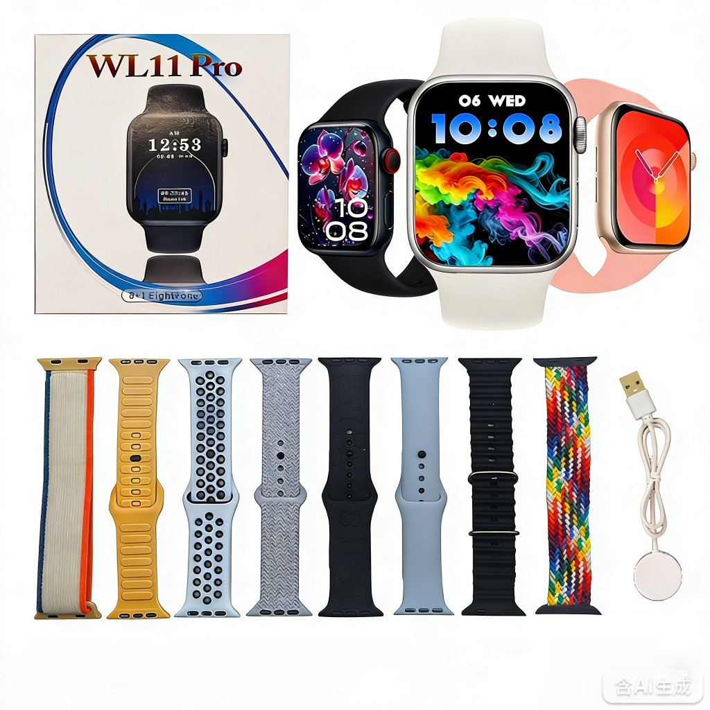 Smartwatch Relógio Inteligente WL11 PRO 47mm GPS com 8 pulseiras Gps séries11 feminino e masculino