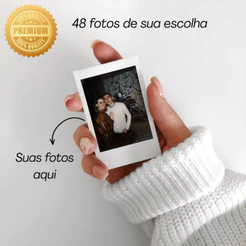 Mini Fotos Personalizadas Estilo Retrô com Borda Branca – Impressão para Decoração e Presente