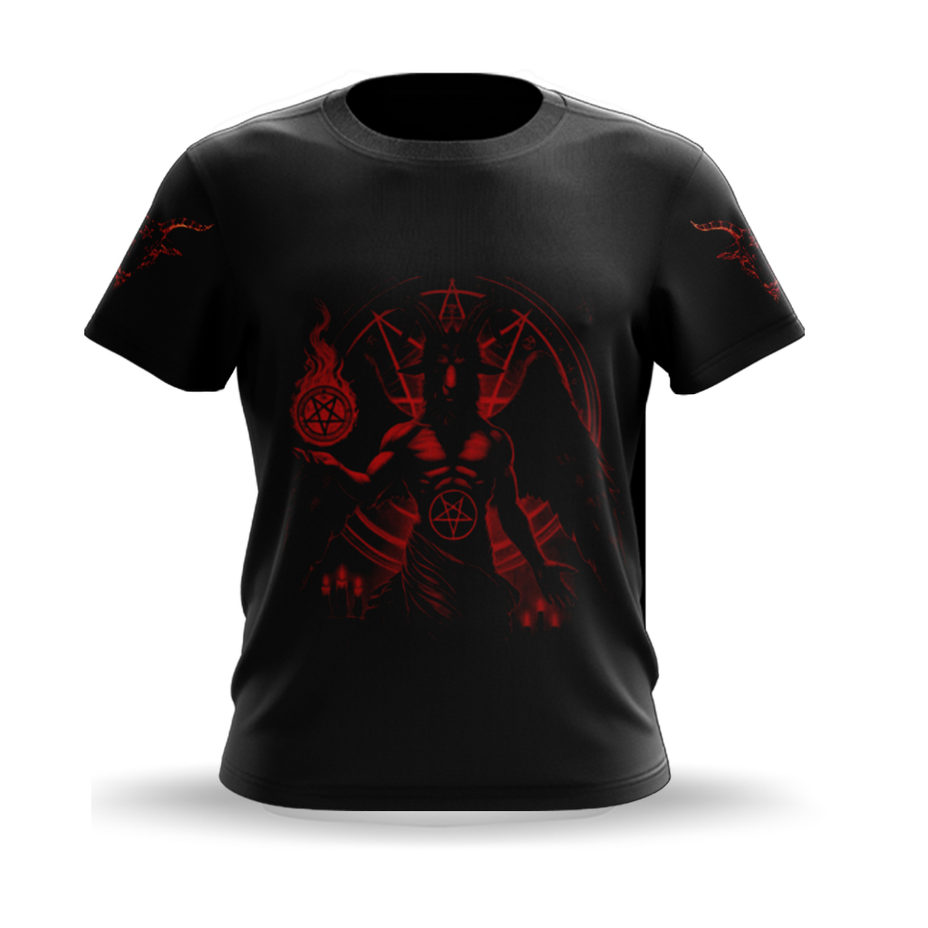 CAMISETA PERSONALIZADA BELZEBU - UMBANDA & CANDOMBLÉ- TECIDO DRYFIT - SUBLIMADA - COD.545