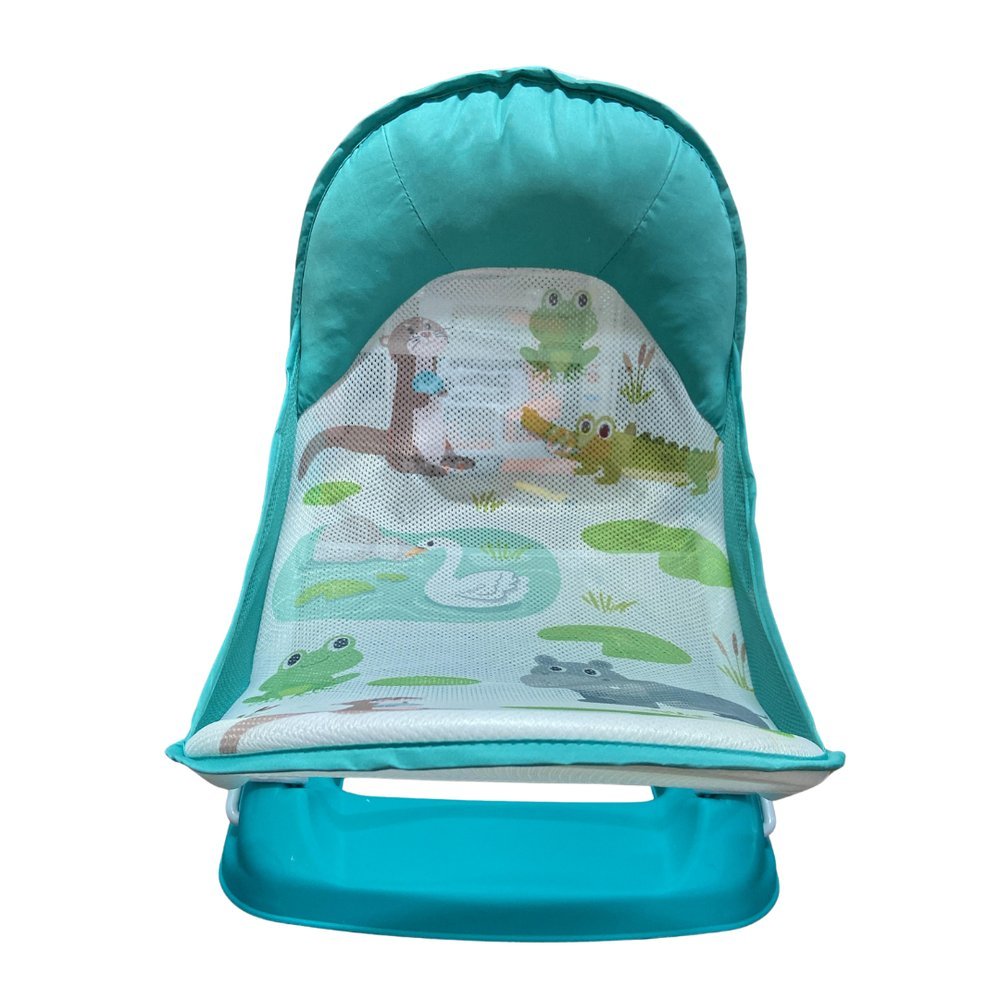 Cadeira Balanço Infantil Banho Deluxe Suporte Seguro Conforto Verde Bebê