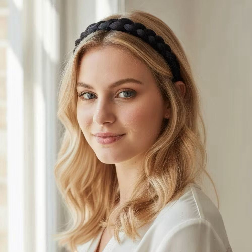 Arco Tiara de cabelo, com Trança decorativa Arranjo para PenteadoArco Tiara de cabelo, com Trança decorativa Arranjo par
