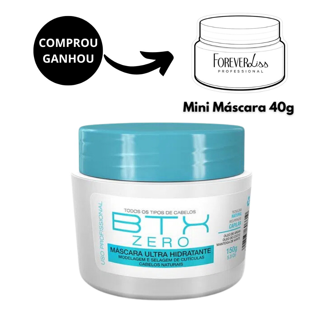 Btx Zero Forever Liss Máscara Ultra Hidratante 150g
