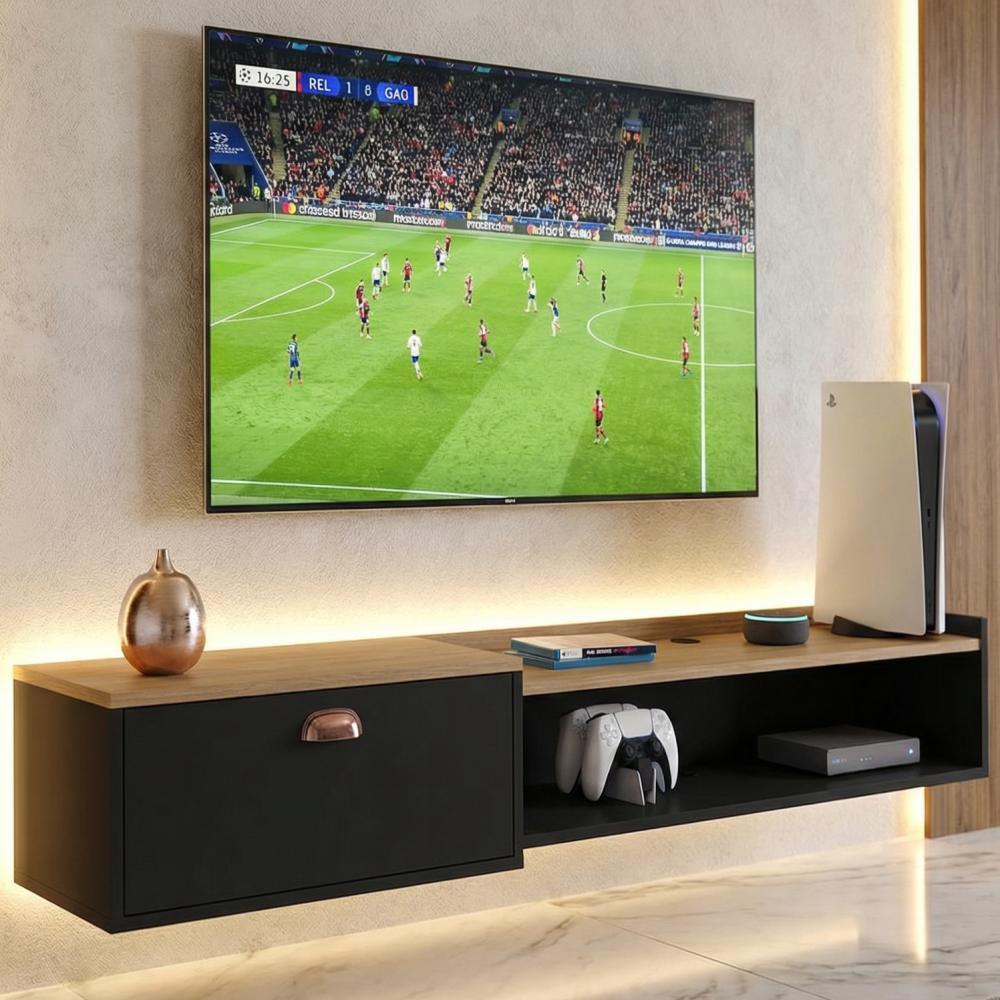 Rack Bancada 1.50cm Sala para Tv's de até 55 Polegadas  Supremo com Porta