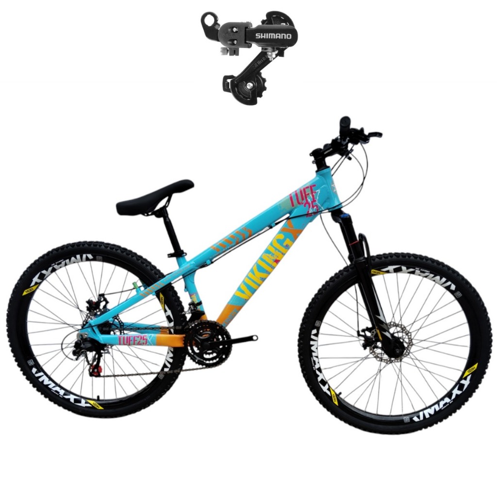 Bicicleta Viking 26 Tuff 25 Aro 26 21 Marchas Freio a Disco Shimano P/Grau