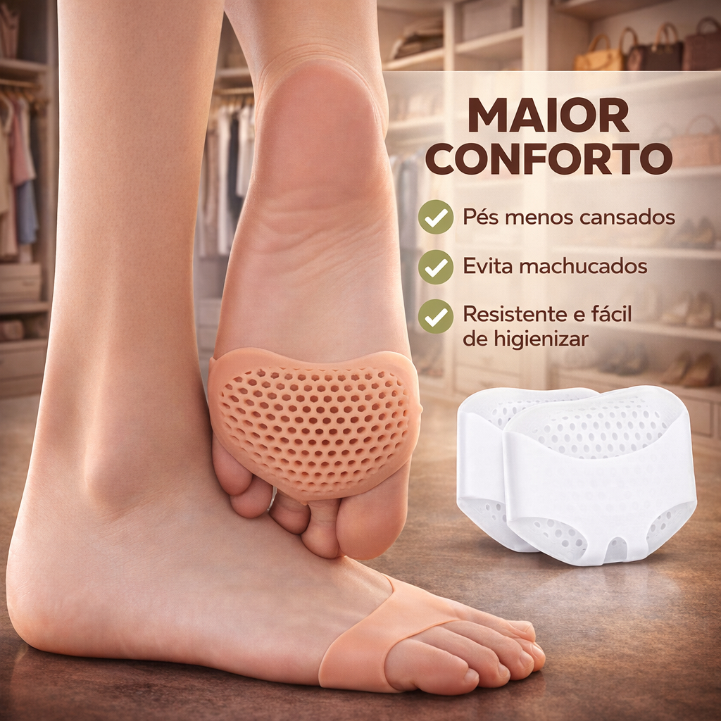 1 a 4 Pares Pares Pares Palmilha Ortopédica De Silicone Ante Pé Calo