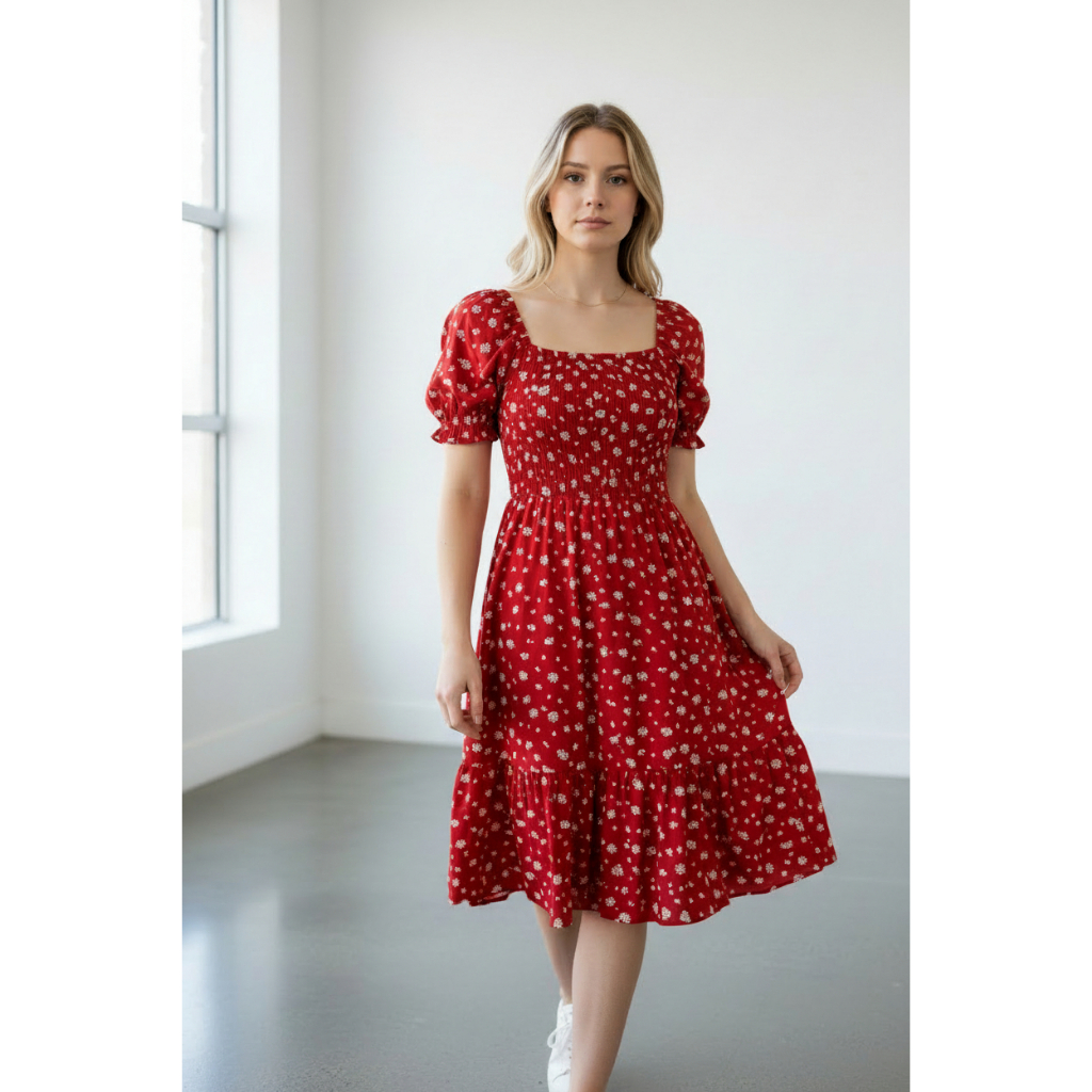 Vestido Estampado Feminino Floral Elegante Ciganinha Camponesa Manga Curta Passeio Viagem Festa Evangélico Plus Size em Oferta na Shopee